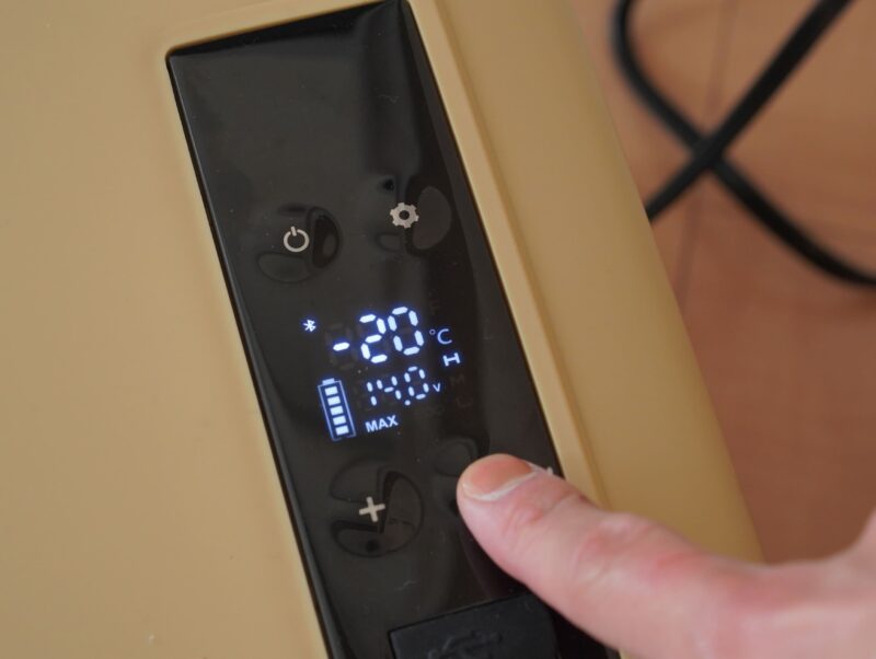 EVOKEポータブル冷蔵庫モニター温度調整